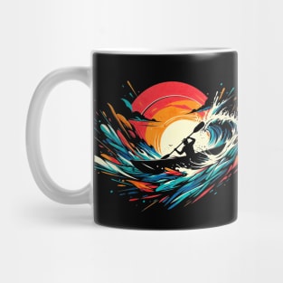 Wild Water Kayaking Vintage Design Mug